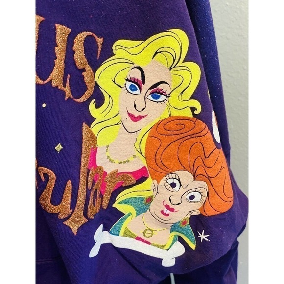 DISNEY Halloween Party Hocus Pocus Villain Spelltacular Spirit Jersey Sz L RARE - Picture 6 of 12